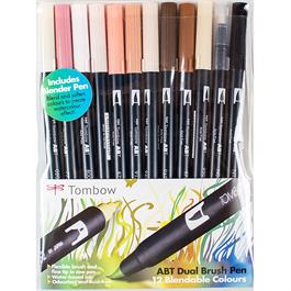 Tombow Dual Brush Pen Set Of 12 Skin Tones thumbnail